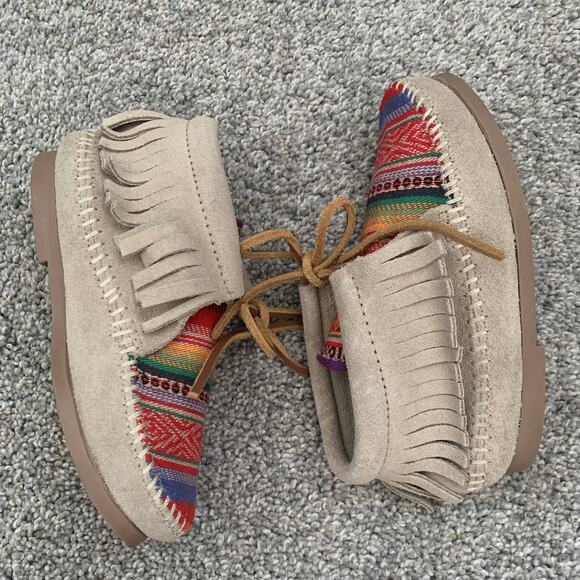 Minnetonka Frisco Stone Colorful Suede Fringe Booties - Toddler Size 10 - Picture 5 of 10